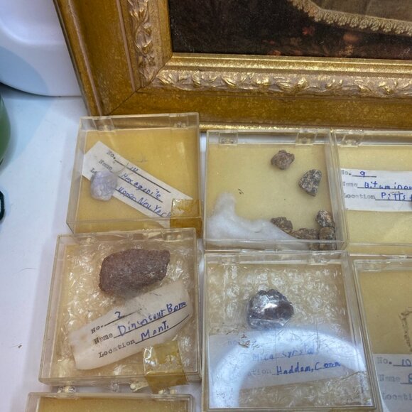 Tiny Crystal and Mineral Lot, Assorted Mixed Crystals and Minerals in case - Picture 2 of 8